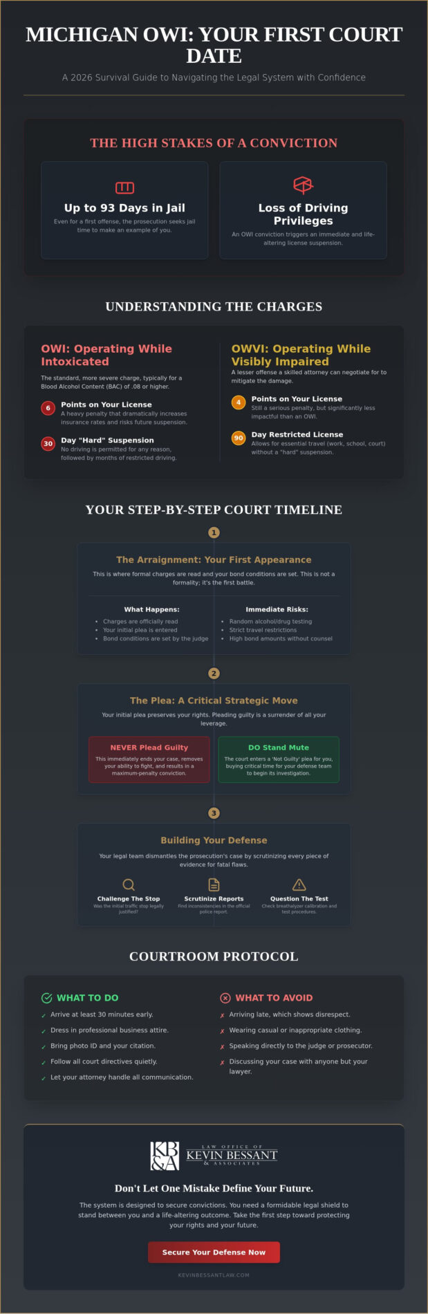 What to Expect in Court for a First DUI in Michigan: A 2026 Survival Guide